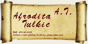 Afrodita Tulkić vizit kartica